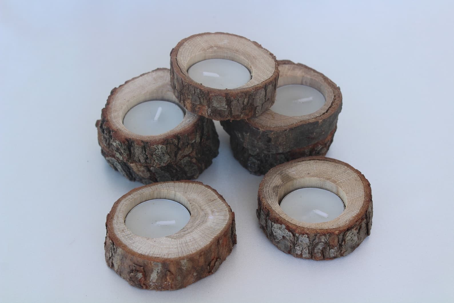 Wood Slice Tealight Holder — handmade by Butterflyy Shop