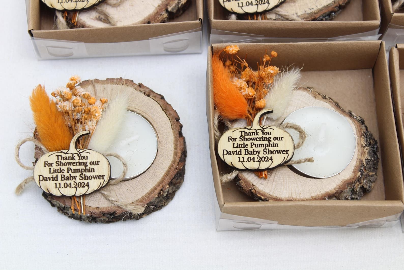 Little Pumpkin Baby Shower Candle Favour — handmade by Butterflyy Shop